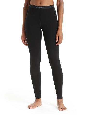 Dámské Legíny Icebreaker BodyfitZone™ Merino 150 Zone Thermal Černé | CZ 1404HAPK